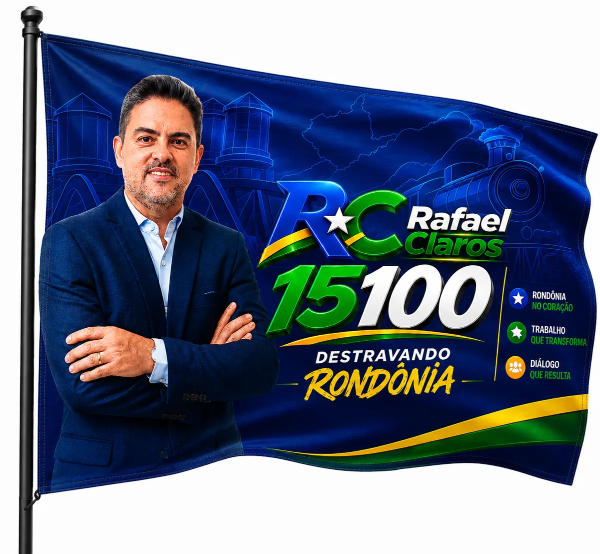 Bandeira oficial da campanha Rafael Claros 15100