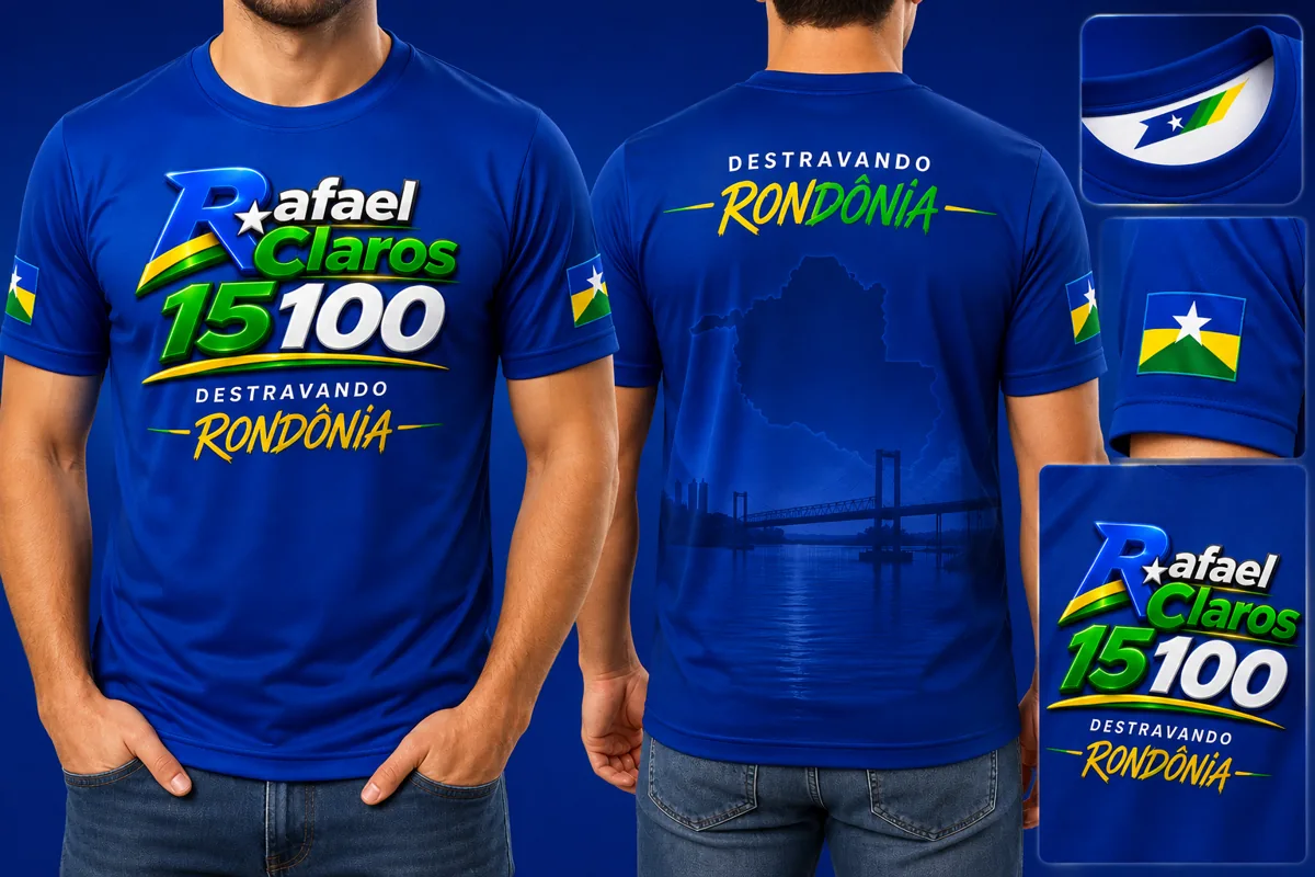 Camisas oficiais da campanha Rafael Claros 15100